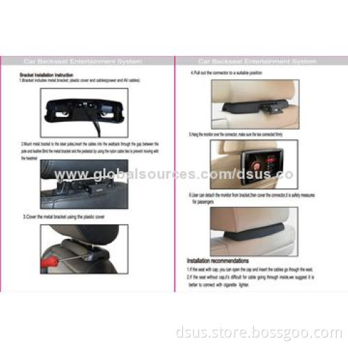 Touch screen headrest DVD player/auto advertisement player/HD/FM/IR